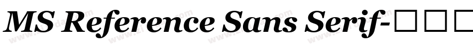 MS Reference Sans Serif字体转换